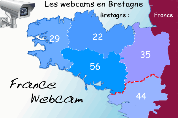 Logo de France Webcam, les Breizhcams de Bretagne sur les 5 départements historiques - https://france-webcams.com/