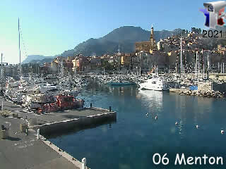 Aperçu de la webcam ID1021 : Menton - Vieux port - via france-webcams.com