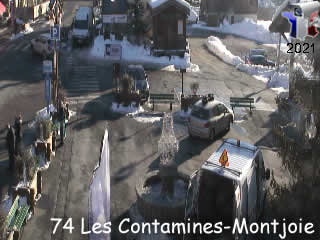 Aperçu de la webcam ID1043 : Les Contamines Montjoie - centre du village - via france-webcams.com