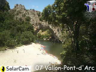 Aperçu de la webcam ID1062 : Webcam solaire Solarcam du Pont d'Arc - via france-webcams.com
