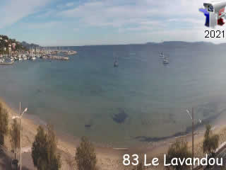 Aperçu de la webcam ID318 : Le Lavandou - Pano HD - via france-webcams.com