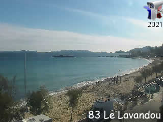 Aperçu de la webcam ID319 : Le Lavandou - Saint Clair plage - via france-webcams.com