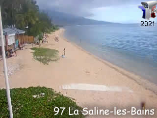 Aperçu de la webcam ID882 : La Saline les Bains - La plage - via france-webcams.com