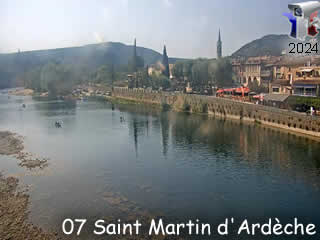 Webcam sur l'Ardèche à l'entrée des Gorges de l'Ardèche - ID N°: 187 - France Webcams Annuaire
