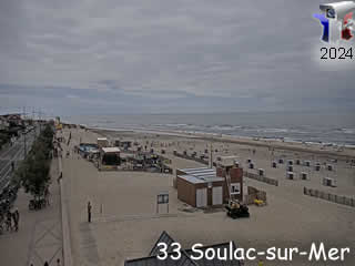 Webcam de la plage centrale de Soulac-sur-Mer | Médoc Atlantique - ID N°: 308 sur france-webcams.fr