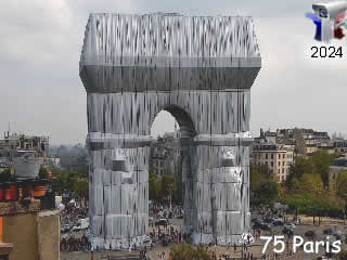 Webcam de l'Arc de Triomphe, Wrapped, Paris, 1961-2021 - ID N°: 48 - France Webcams Annuaire